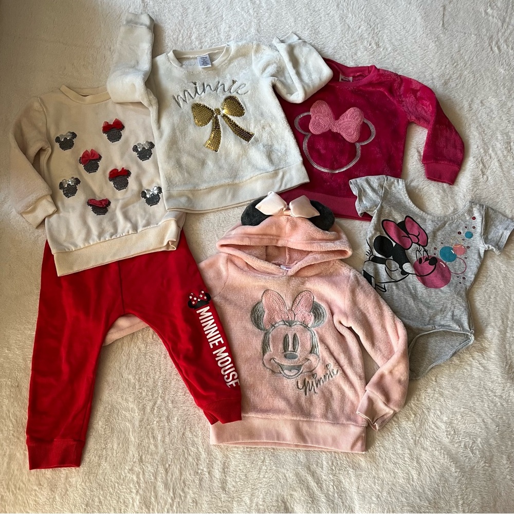 Minnie Mouse cozy fall and winter *BUNDLE* 3T/4T